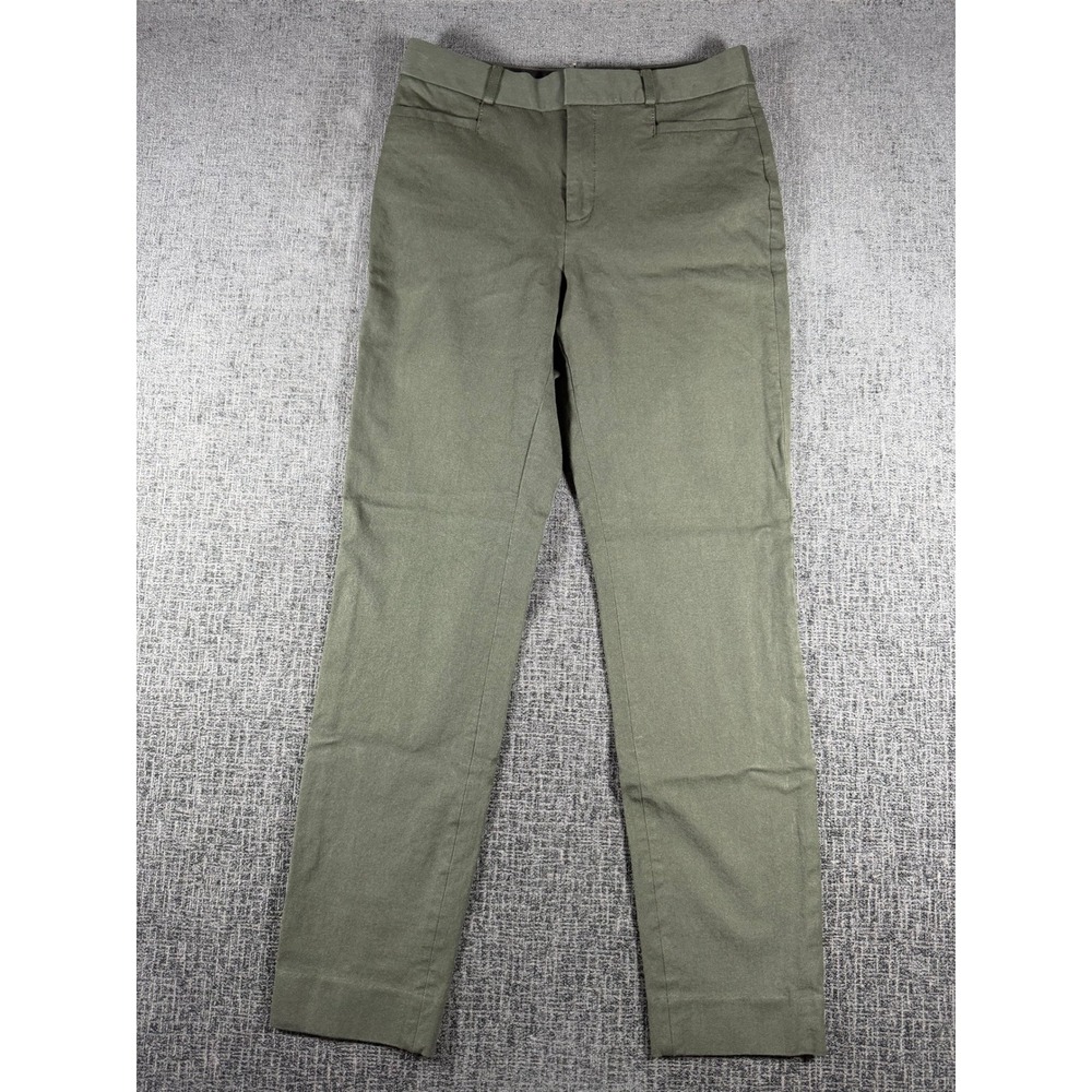 Banana Republic High-Rise Sloan Pants Olive Green Ankle Trousers Size 2